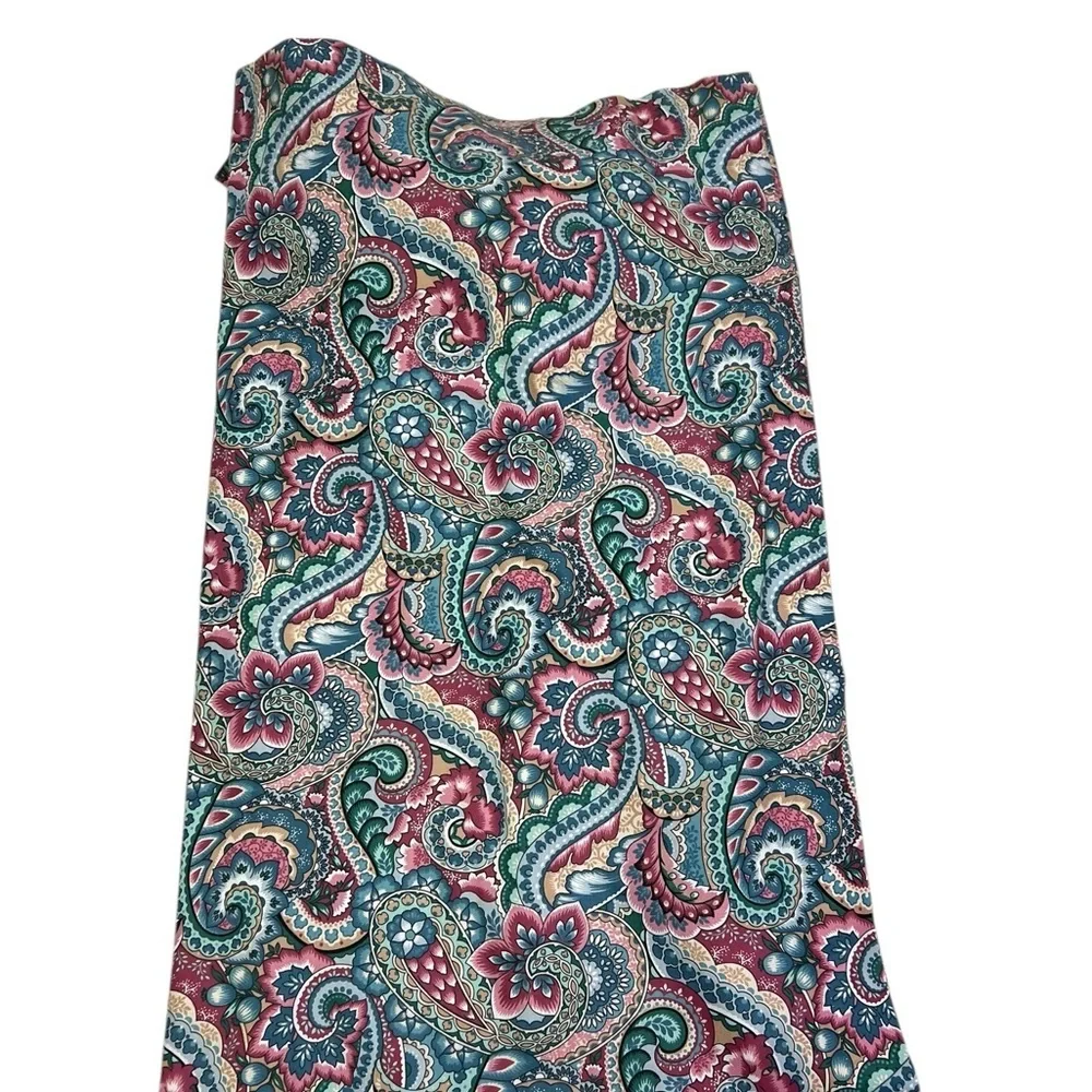 2 Paisley Floral Lined Curtain Panels Pink Blue Pinch Pleat 82” Long